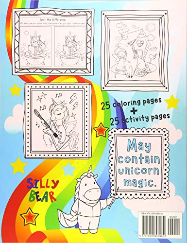 Unicorn Activity Book for Kids ages 4-8 (Silly Bear Coloring Books) - Image 2