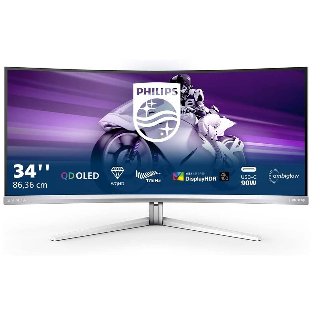 Philips Evnia 34M2C8600 34inch UWQHD QD-OLED Curved Gaming Monitor