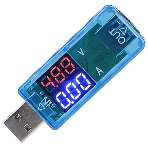Image of USB Power Meter, Color LCD USB 2.0 Multimeter Tester, Digital QC2.0 /QC3.0 Current Testing Power Measuring for Voltage Detecting(Blue)
