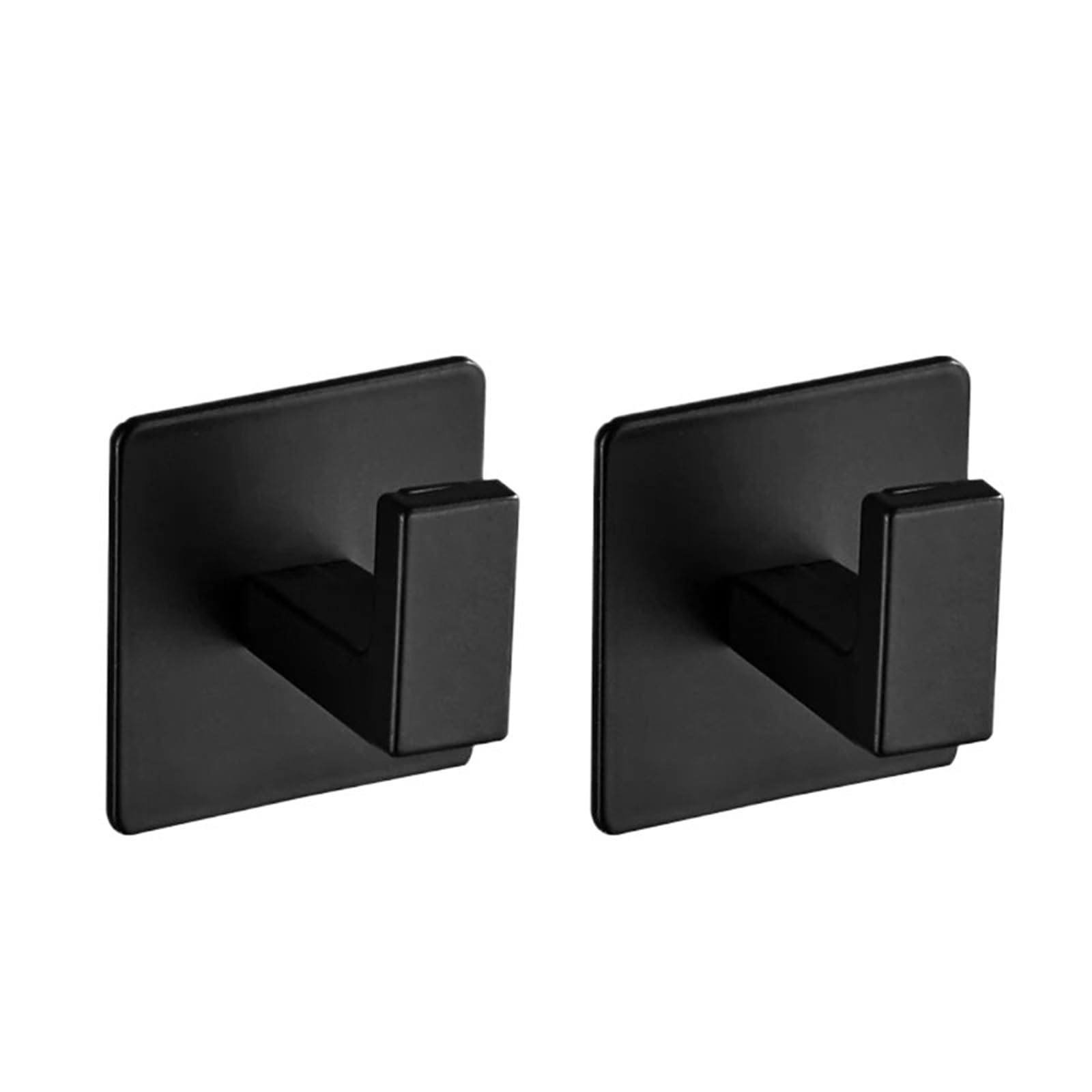 Ryqzhhy Black-2Pcs Coat Hooks 1-6Pcs Self Adhesive Wall Hooks Hanging Holder For Keys Robe Towel Kitchen Bathroom Use(Black-2Pcs)