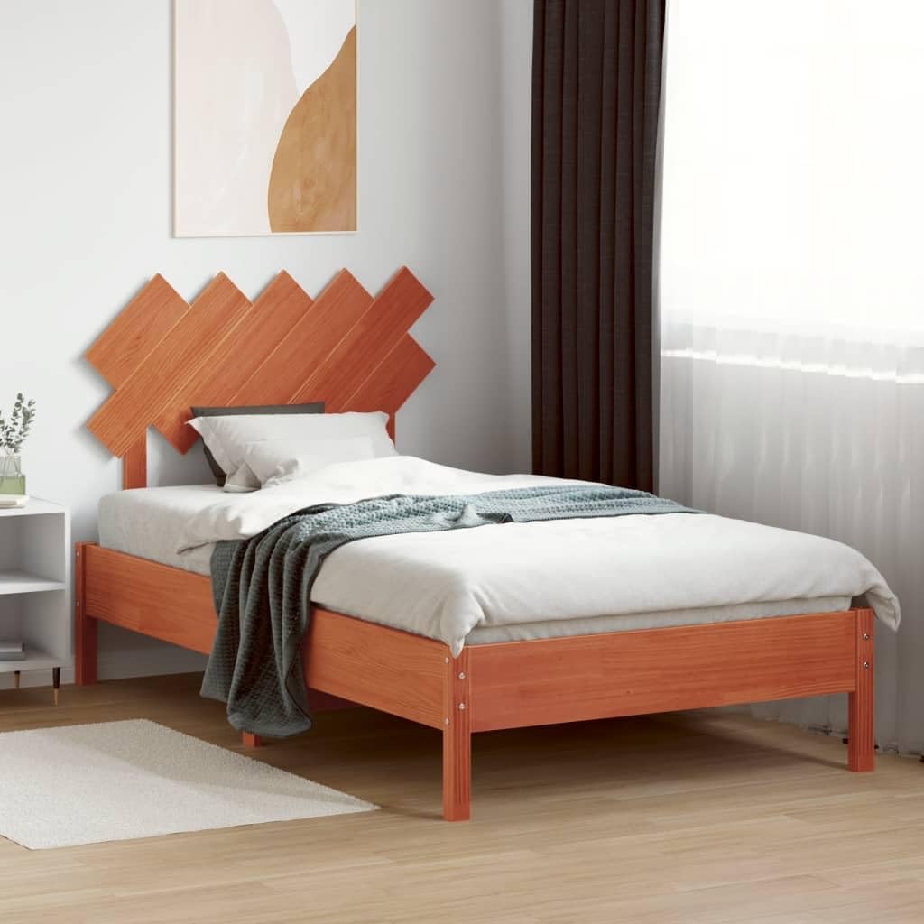 100 cm de madera maciza de pino marrón cera, diseño moderno, resistente, respaldo para dormitorio juvenil