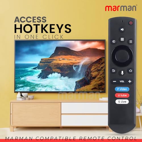 Image of marman Compatible with Thomson Tv Remote Control Original Model 9A Series 32PATH0011 40PATH7777 Suitable for 4K Full HD LED Smart Android Television with Bluetooth Voice Command - Pairing Must !
