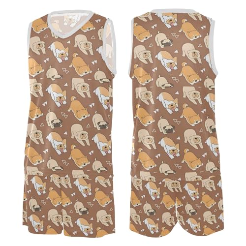 Conjunto de jérsei de basquete juvenil, agasalho, camisas esportivas leves e shorts para meninos e m