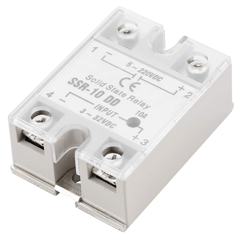 SSR-10 DD Halbleiterrelais 10A 5-220VDC – Robustes DC/DC-Relais Für Industrielle Steuerung, Temperaturregelung & CNC – Funkensfrei & Vibrationsfest