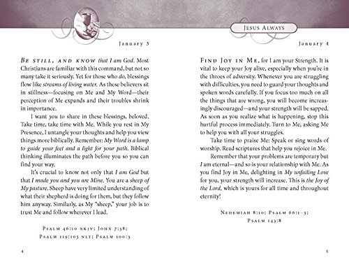 Jesus Always, Leathersoft, with Scripture References: Embracing Joy in His Presence (a 365-Day Devot