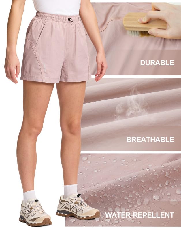 Pioneer Camp Wandshorts für Damen | Atmungsaktive & Schnelltrocknende Funktionsshorts für Trekking, Bergsteigen & Outdoor | Wassserabweisend, Reißfest mit Reißverschlusstaschen