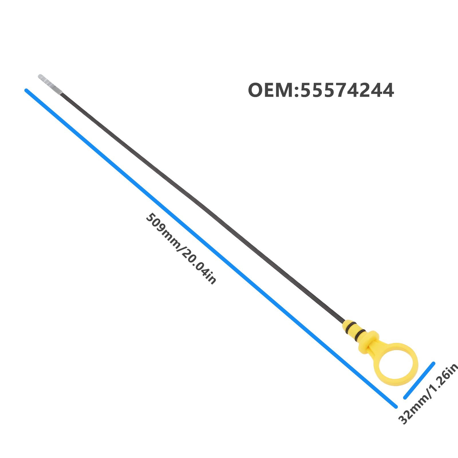 Bagnet poziomu oleju samochodowego 55574244 658149 50,9 cm kompatybilny z modelem Opel Adam Astra J GTC Cascada