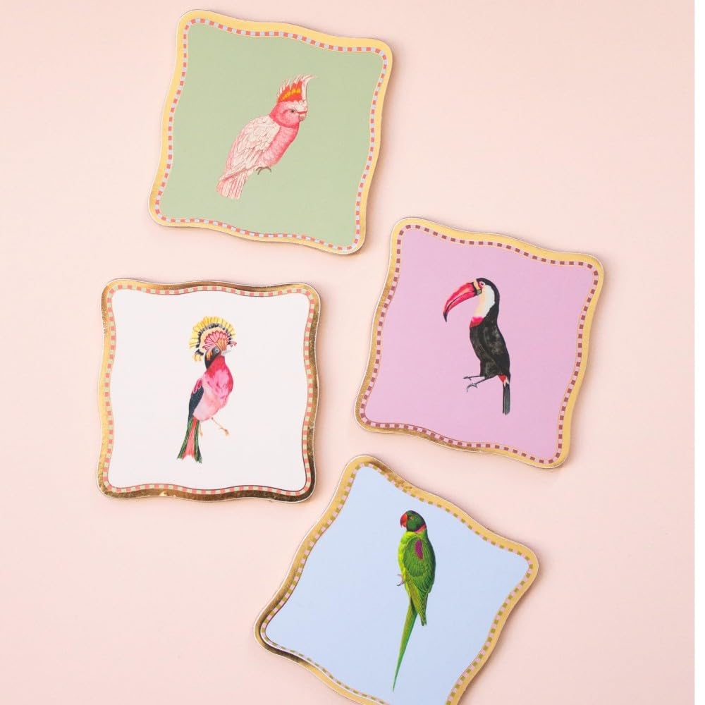Yvonne Ellen Coasters (Square, Bird Square Coasters)