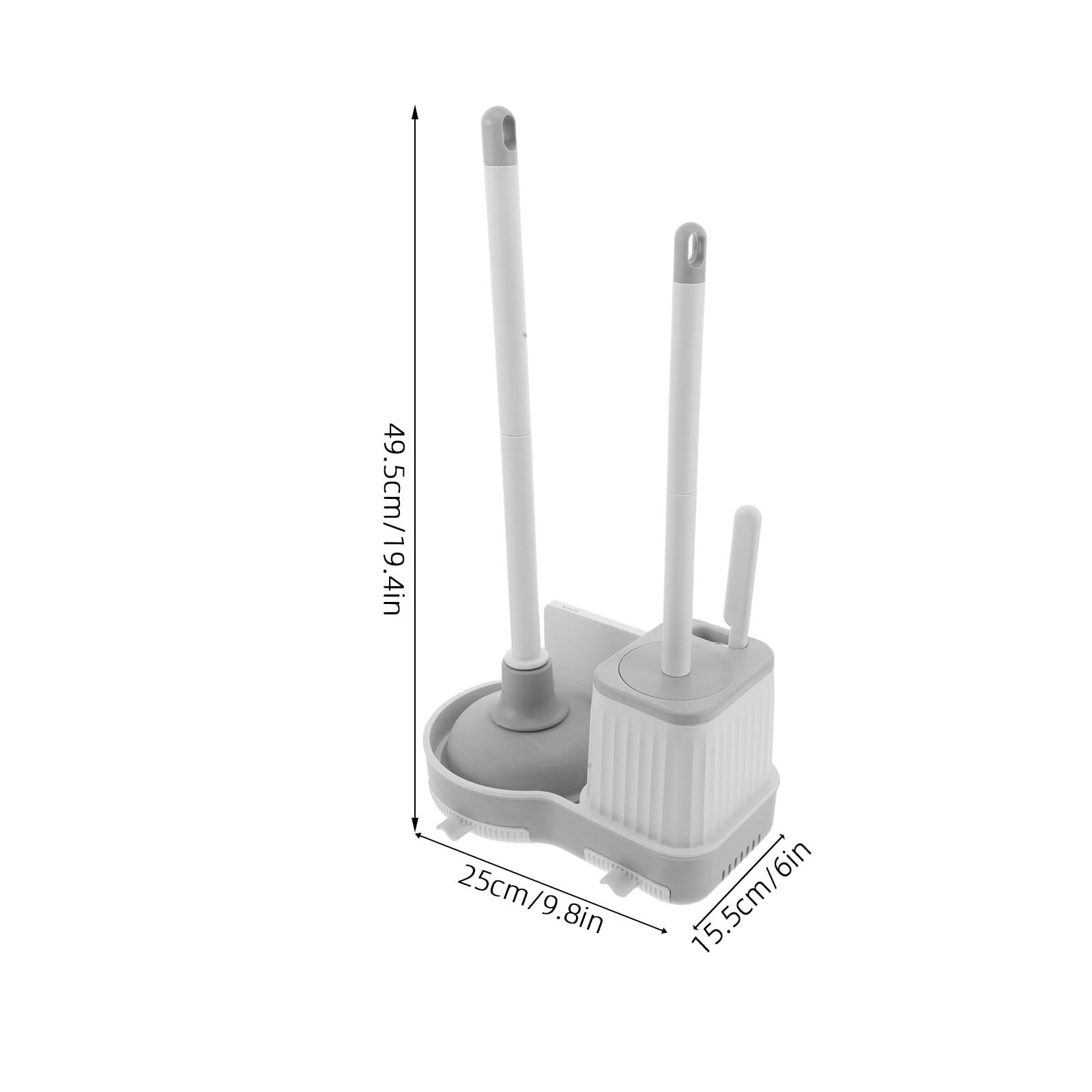 Abaodam Juego de Escobilla de Inodoro y Desatascador para Inodoro, Plástico, Limpieza Diaria, Diseño de Pared, para Baño y Casa Nueva