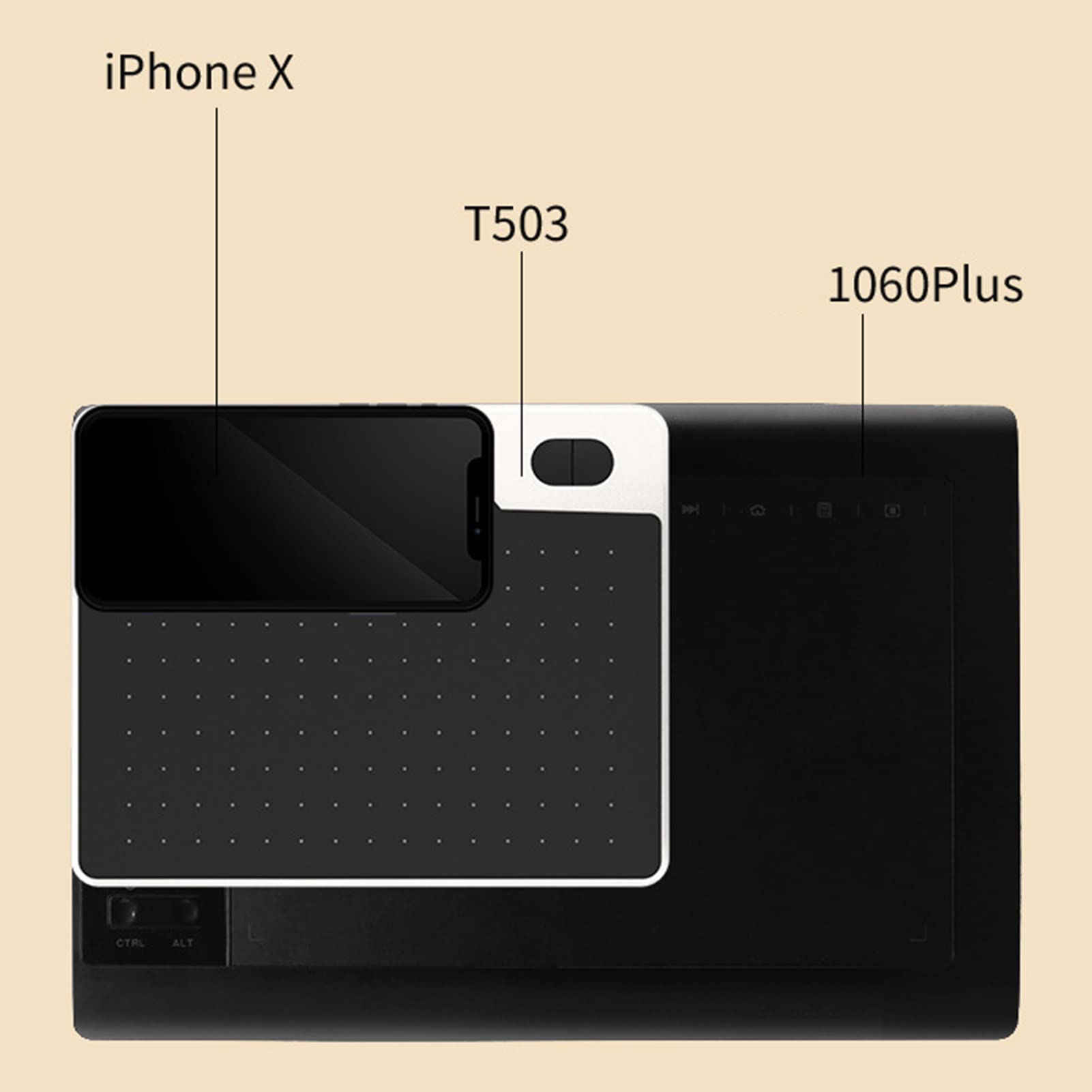 Tableta gráfica Digital Tableta gráfica de teléfono móvil Tablero de Dibujo Digital Ligero Compatible Compacto para OS Tableta gráfica para periféricos de computadora de teléfono móvil Double The