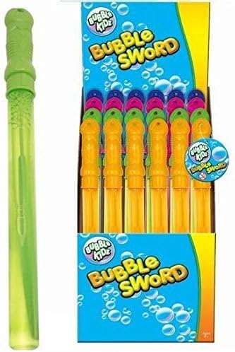 24 x Bubble Swords Stick Wand Assorted Colours 120ml Party Summer Fillers Toys- Wholesale Box