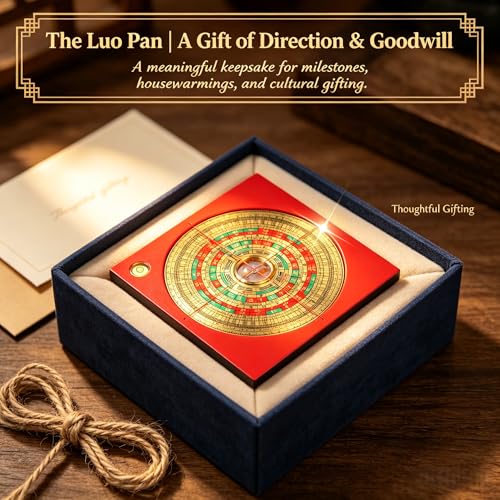 Brújula Feng Shui de Latón, Luo Pan, Decoración China miniatura 5