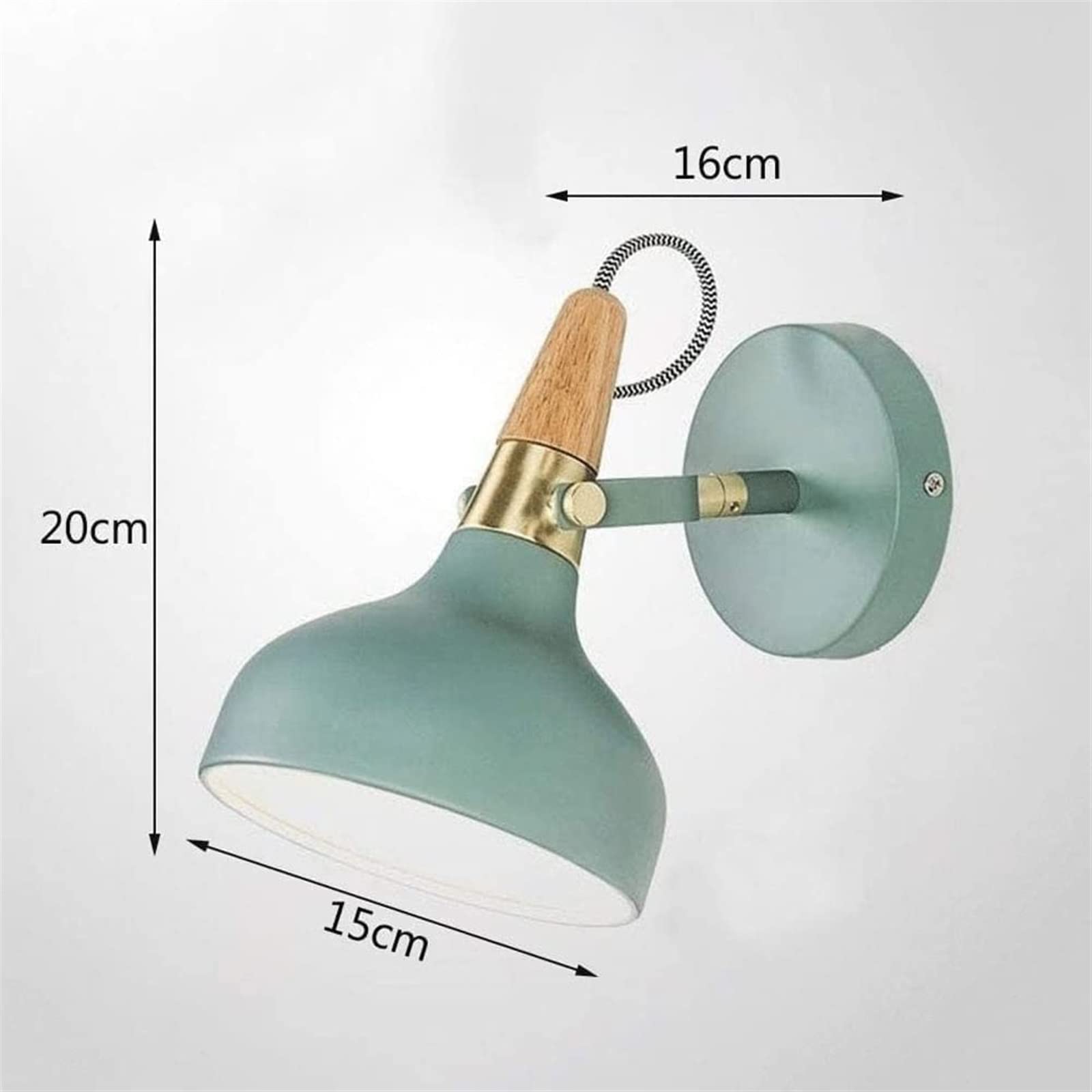 Verstellbare Wandleuchte, europäischer Hintergrund Wandleuchte Moderne Wandlampe Nacht Lesen Lampen Nordische Metall Schatten Wandlampe for Schlafzimmer Wohnzimmer (Farbe: Weiß)