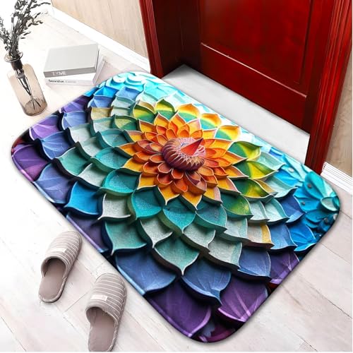 Tapis de bain en mousse Fleur 52 absorbant pour une sortie de douche douce