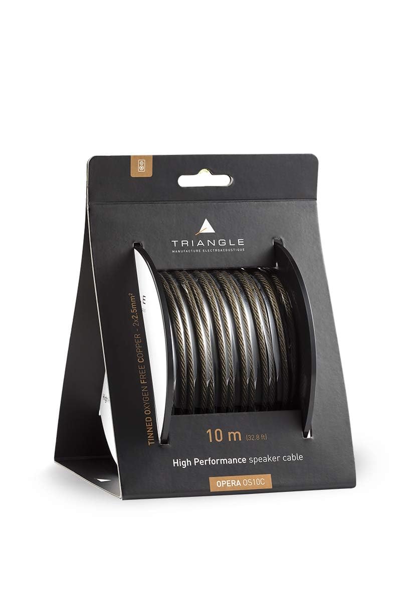 Triangle - Câbles Enceintes Hi-FI Opéra - Bobine Câble en Cuivre Désoxygéné (OFC) pour Haut-parleurs - Section 2,5mm - 10 mètres