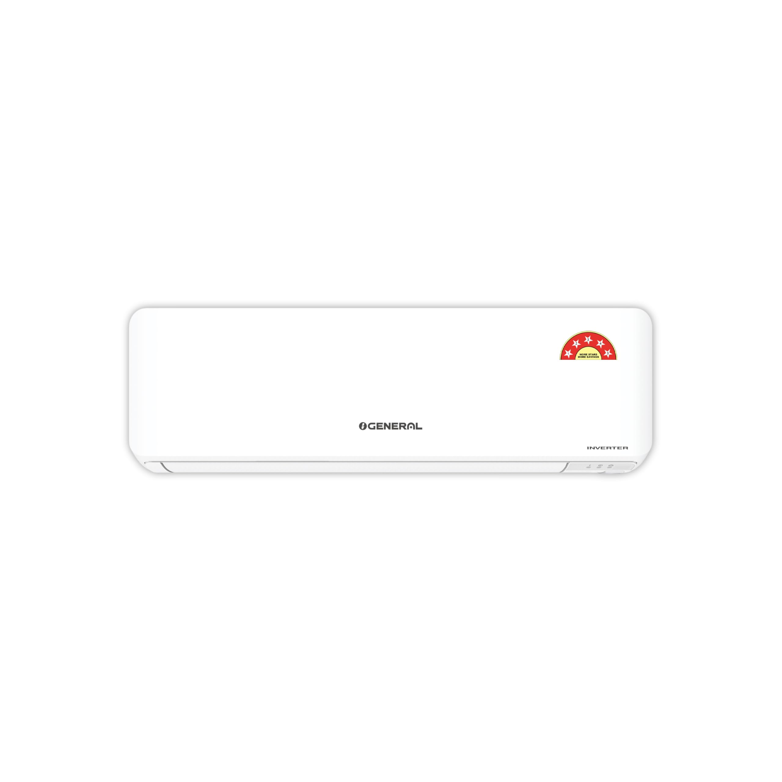 GENERAL 1 Ton BEE 2026 5 Star Rated, Inverter Split AC (Copper, 3520W, Powerful Cooling, 10m Long Reach Airflow, 55°C Max, Suitable for 120~150 Sft, ASGG12CGAB-B, White, Free Standard Installation)
