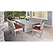 TK Classics COAST-DTREC-KIT-8C-TERRACOTTA Coast Rectangular Table with 8 Armless Chairs Outdoor Wicker Patio Dining Sets, Terracotta