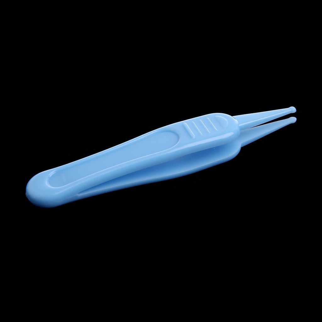 Pince à épiler pour nettoyer les oreilles, le nez et le nombril - Pince à épiler de sécurité visible - Fournitures de nettoyage pour soins de santé et de bébé - Rose