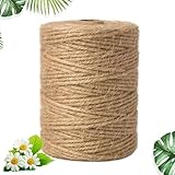 100m Juteschnur, 3mm Natürliche Jute-Schnur, Jutekordel, JuteSchnur...