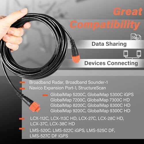 Cable Ethernet de reemplazo Lowrance Cat6 amarillo 15 pies miniatura 3