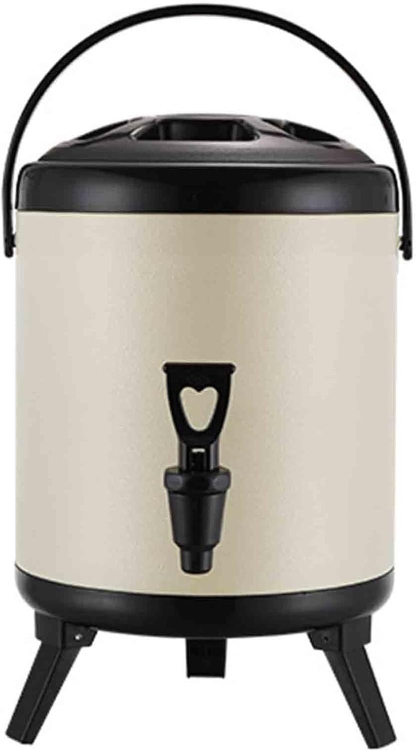 Dispensador de Bebidas 8L Acero Inoxidable Aislado, Cubo Termico para Frio y Calor con Termometro, 001, 6L