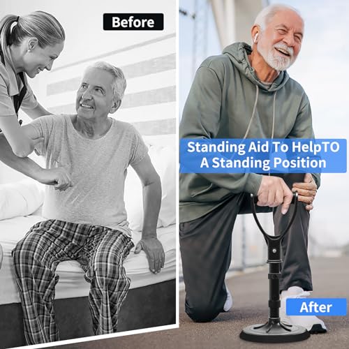 Upgraded Portable Standing Aid with Integrated Reinforced Fixation Buttons and Oversized 7" Base, an Adjustable Standing and Daily Living aid Designed for Seniors - Image 3