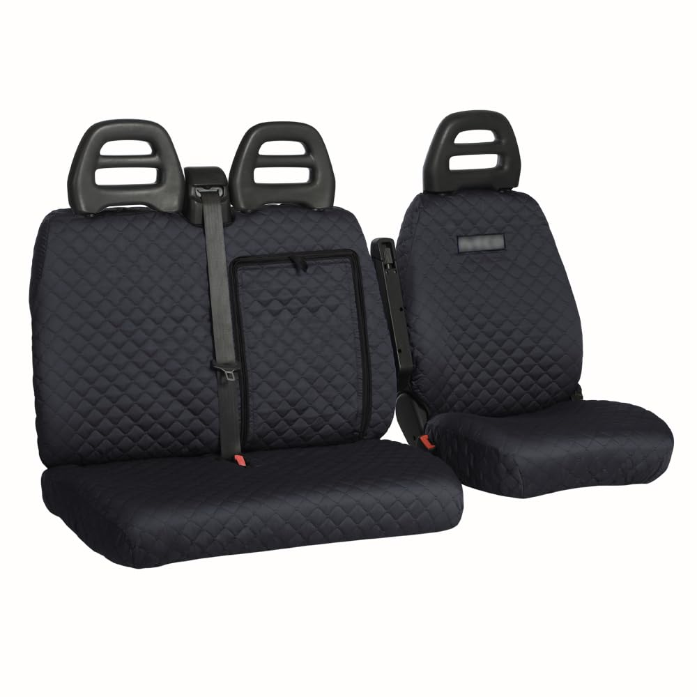 UNION Coprisedili su misura realizzati per FIAT DOBLO' 3 POSTI. Perfettamente aderente, resistente, lavabile. Made in Italy. (FT226A)