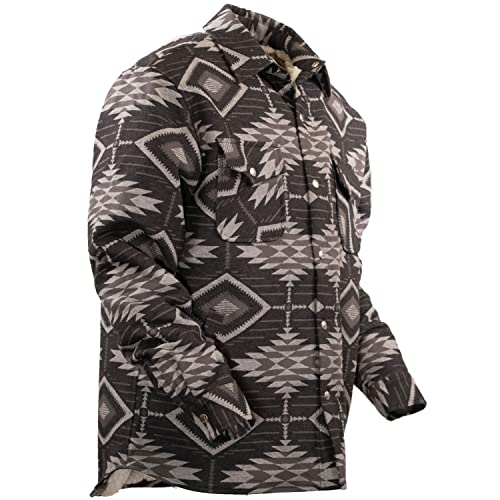 Image of Outback Trading Company Men's Ronan 29761 Cotton Warm Outdoor Casual Western Berber Lined Snap Closure Long Sleeve Jacket