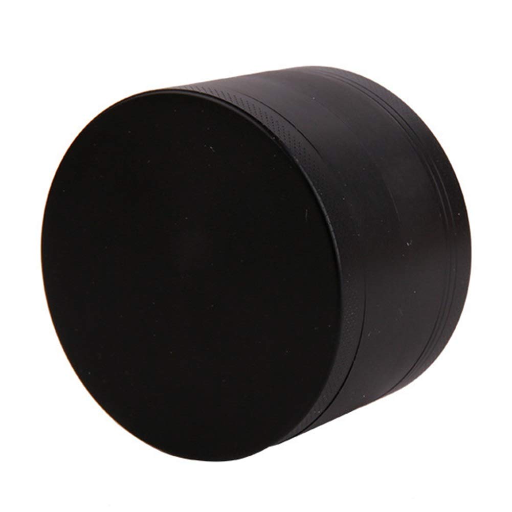 Chillers Pollen grinder | Ø 40mm stainless steel grinder | Grinder with magnetic lid | Spice Herbs Spices Herb | Pollen scraper | Does not stick | Nylon ring (Color : Black)