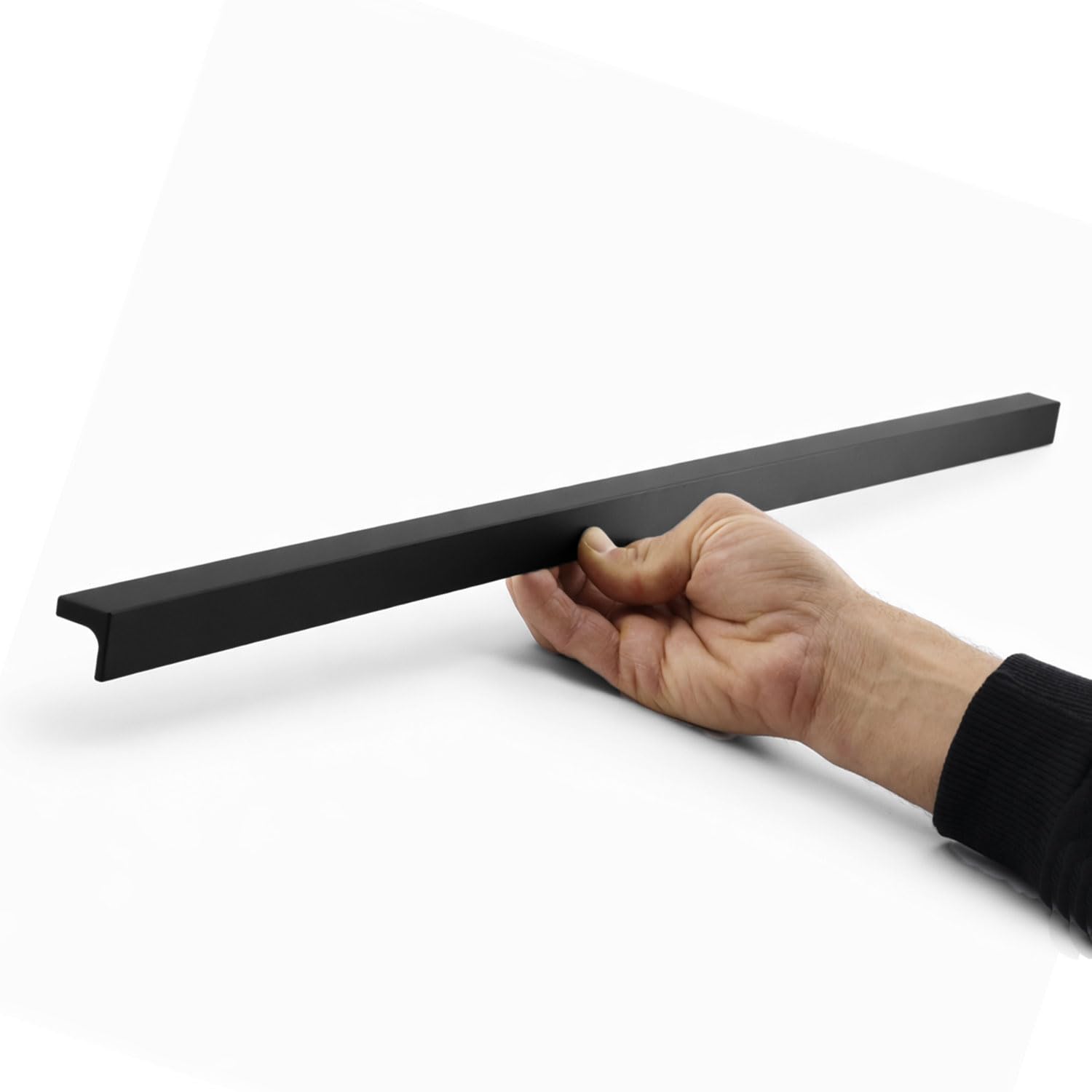 Lada Düz Mat Siyah Çekmece Kulp 1184 mm Modern Uzun Dolap Kapağı Kulbu Dayanıklı Metal Tasarım
