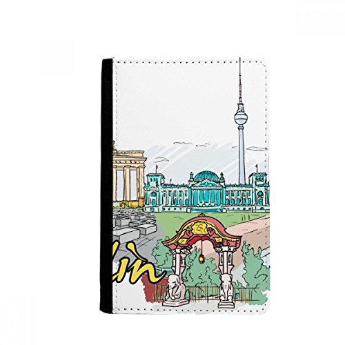 DIYthinker Germany Berlin Landmark Architecture Passport Holder Notecase Burse Wallet Cover Card Purse