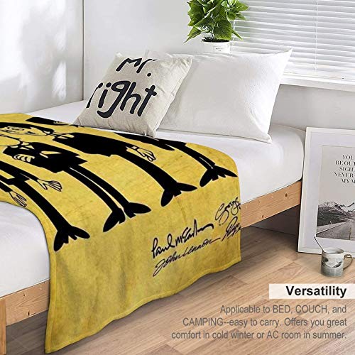 ZJLOVECPP Beatles Couverture en flanelle douce et légère en microfibre pour lit canapé 127 x 152 cm - Les Beatles, Paul McCartney, John Lennon, RIngo Starr, George Harrison ZJLOVECPP Beatles Couverture en flanelle douce et légère en microfibre pour lit canapé 127 x 152 cm – Image 5