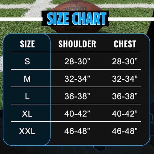 image for Sports Unlimited Xcalibur Adult Football Shoulder Pads, Mens Shoulder 