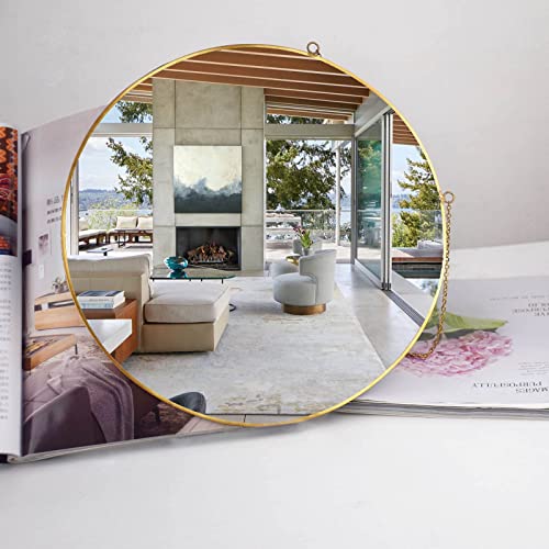 Tlbtek 2 Pcs Round Mirror Wall Decor, Gold Wall Mounted Mirrors Decorative For Living Room,Bathroom,Bedroom,Farmhouse,Entryway,Dining Room #TOP4