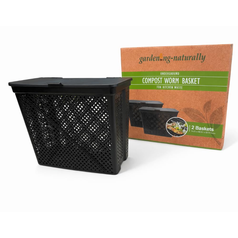 Compost Bin Underground Baskets For Garden Food Waste Recycling And Soil Enrichment (Pack of 2) (Small (W:21 x D:12 x H:19)) — view 3
