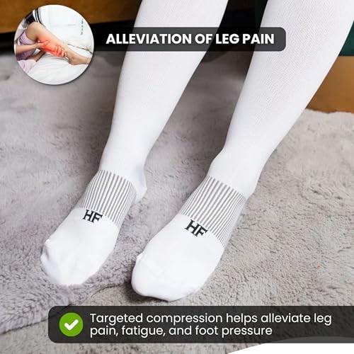 HF Compression Socks - Women Men High Support for Nurses, Running, Exercise, Hiking, Cycling comfort and Fatigue Relief2