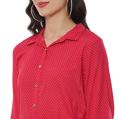 Image of Rangriti Fuchsia Liva Straight Dress for Women