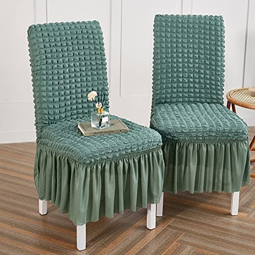 Housse de chaise salle à manger extensible lavable pour rénover 6 sièges