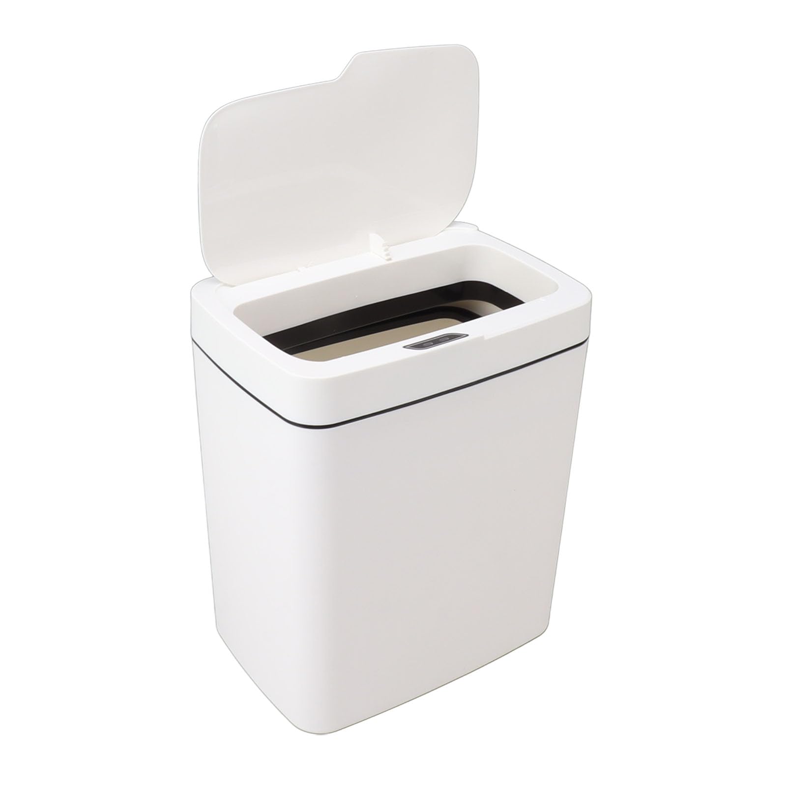 Pattumiera Intelligente da 18 Litri, Pattumiera con Sensore di Movimento a Batteria - Pattumiera da Bagno Bianca con Coperchio - a Tenuta Stagna Ed Elegante