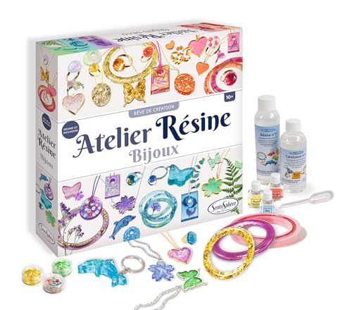 Sentosphère – L'Atelier de Résine - Kit de Loisir Créatif - Pour réaliser ses créations en résine de bijoux - Pour enfants dès 10 ans - Fabriqué en France - 837