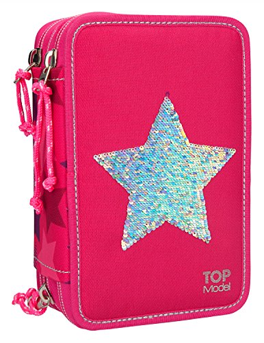 Preisvergleich Produktbild Depesche 10071 - Federtasche 3 fach, TOPModel Stern, pink
