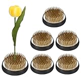 M METERXITY 6erPcs Blumenfrosch 1.97 Runder Kupfer Blumenarrangierer Stifte Ikebana Halter Mit Gummi Basis Für Blumenarrangements/Bastelpflanzen/Home Deko Floraler [1.1cm Stifte]