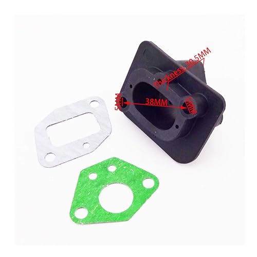 Miniatura 4 de TC-Motor Junta de tubo de entrada de plástico colector de entrada para 2 tiempos 33cc 43cc 49cc motor Goped Scooter ojo de gato Pocket Bike Kids Moto