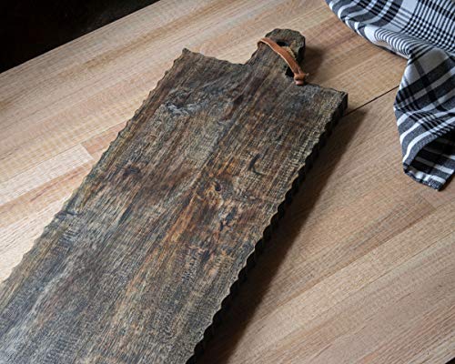 Tabla de Cortar Rectangular Extra Grande de Madera Negra Tallada a Mano para Cocina y Servir miniatura 5