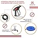 PROWESSPRO Pressure Washer Gun with Pressure Washer Wand Extension Replacement and 5 Nozzle Spray Tips, Power Washer Gun with M22 14mm and M22 15mm Fitting, 40 Inch Adjustable Length (40 Inch) Black