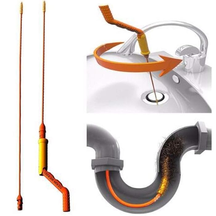 Buy Drain Weasel Sink Snake Drain Clog Remover Kit Includes Rotating