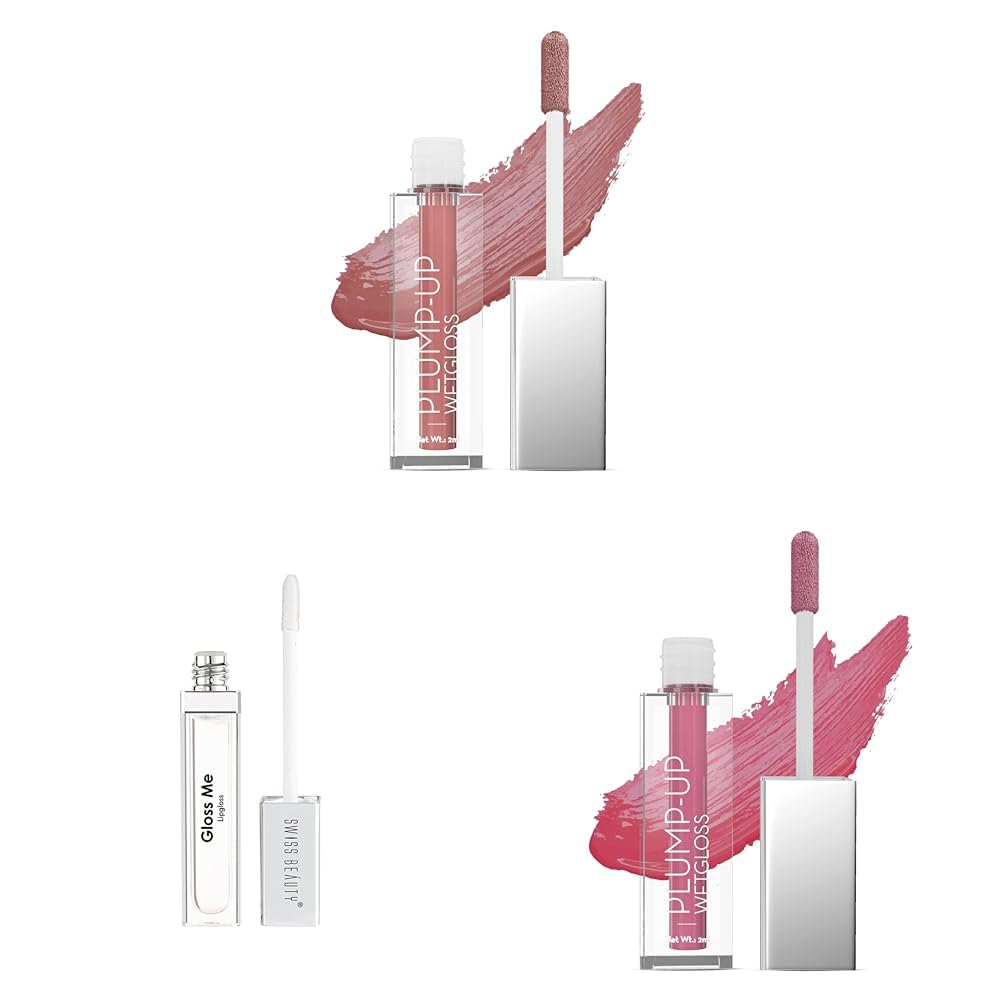 SWISS BEAUTY Plump-Up Wet Lightweight Lip Gloss With High Shine Glossy Finish For Fuller And Plump Lips&Gloss Me Lip Gloss