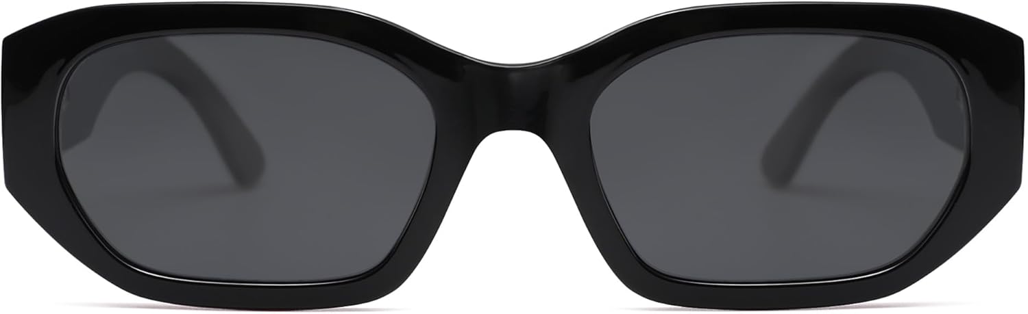 SOJOS Polarized Sunglasses Womens Mens Retro Rectangle Sun Glasses Trendy Hexagonal Frame 80s 90s Shades SJ2324 - Image 3