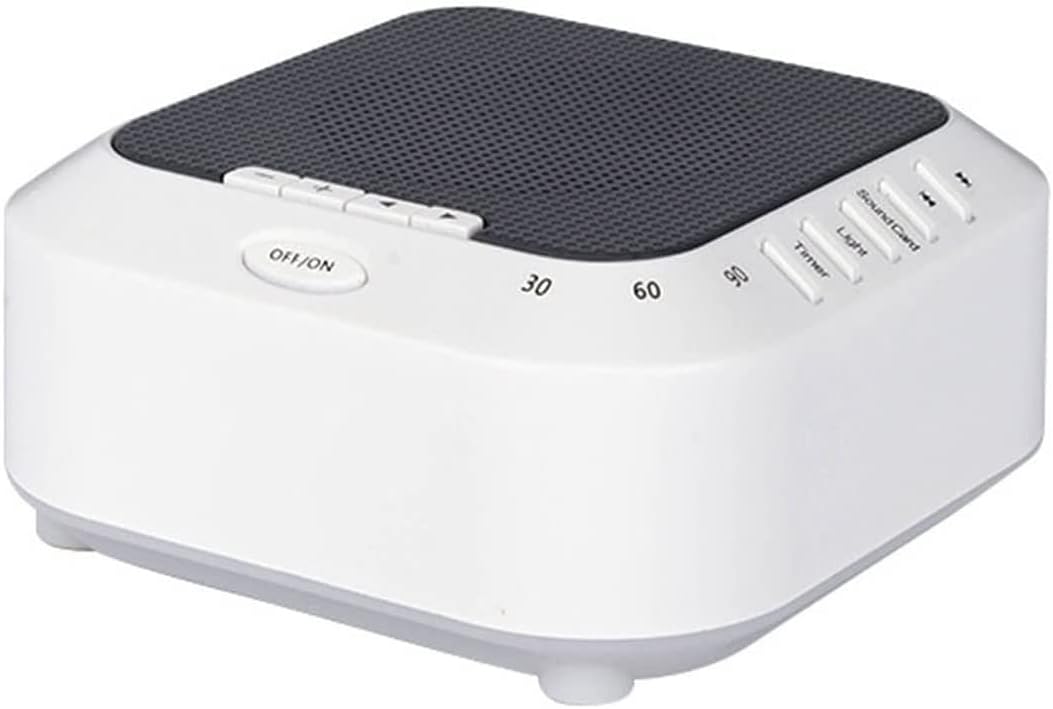 White Noise Machine Sound Machines, 3-Speed Timing, Long Standby time, with Night Light and TF Card Slot, Sleep Sound Machine for Sleeping