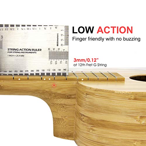 AkLOT Ukulélé ténor tout bambou 26 pouces Cutaway Ukulélé 18:1 Frets Tuner avancé pour professionnel avec sangle de… - Les Beatles, Paul McCartney, John Lennon, RIngo Starr, George Harrison AkLOT Ukulélé ténor tout bambou 26 pouces Cutaway Ukulélé 18:1 Frets Tuner avancé pour professionnel avec sangle de… – Image 6
